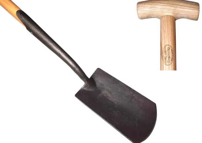 De Wit Zwanehals spade met lip essen steel 750mm
