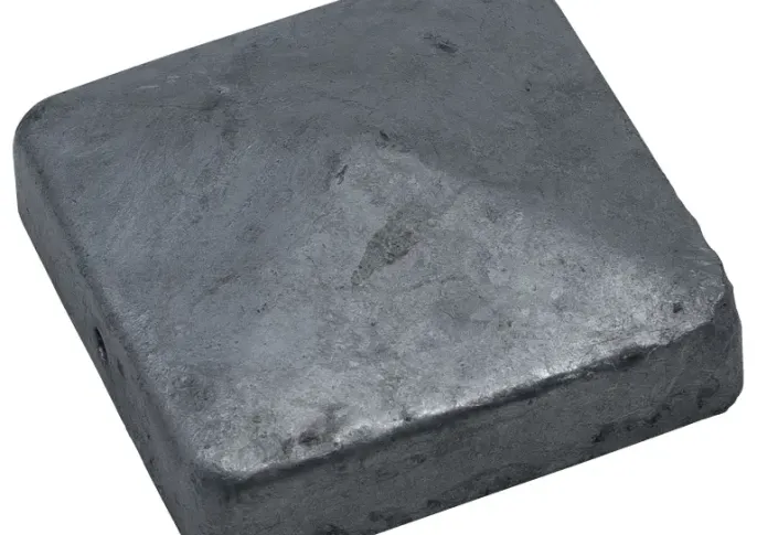 Paalornament piramide 71x71mm Verzinkt