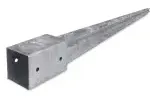 Paalpunthouder 71x750mm Verzinkt