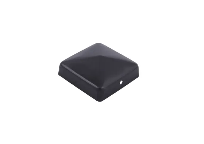 Paalornament piramide 71x71mm zwart