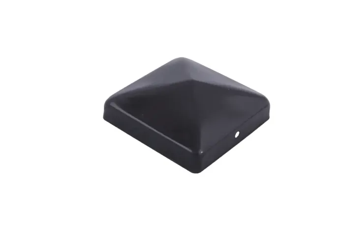 Paalornament piramide 91x91mm Zwart