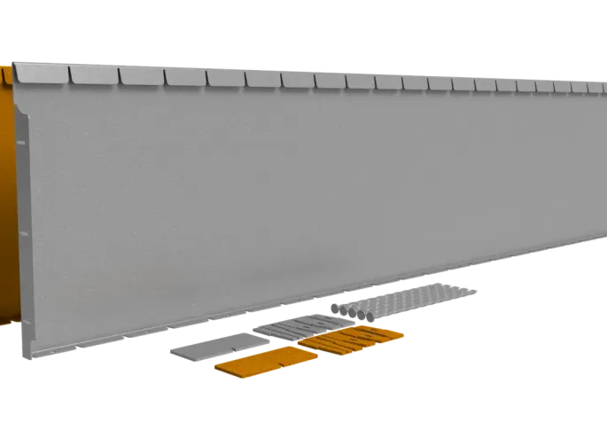 Flexline Borderrand Gegalvaniseerd 40cm lengte 216cm incl. 5 grondnagels en verbindingsset