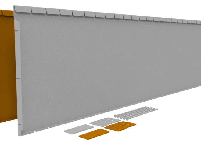 Flexline Borderrand Gegalvaniseerd 56cm lengte 216cm incl. 5 grondnagels en verbindingsset