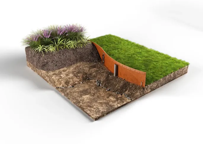 Flexline Borderrand Gegalvaniseerd 24cm lengte 216cm incl. 5 grondnagels en verbindingsset