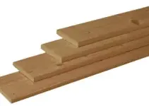 Geschaafde plank douglas 180x14x1,6 cm Groen geïmpregneerd