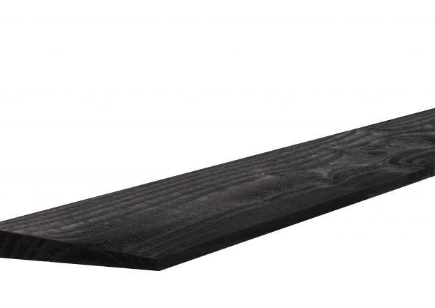 Zweeds rabat Zwart 21x165mm 3,00mtr