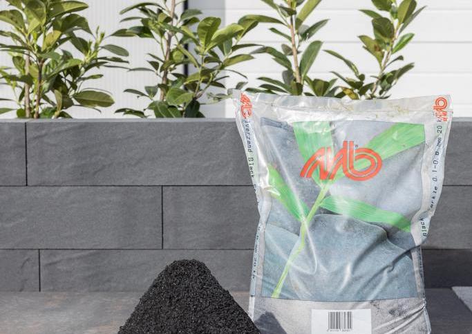 Zilverzand black sparkle 0,1-0,8 mm zakgoed 20 kg