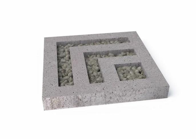 Schellevis Oudhollands Grasbetontegel Leaf Grijs 80x80x10