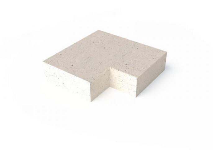Schellevis Oudhollands TRAP HOEKSTUK 90° (37/15) BUITEN CREME 60X60 CM