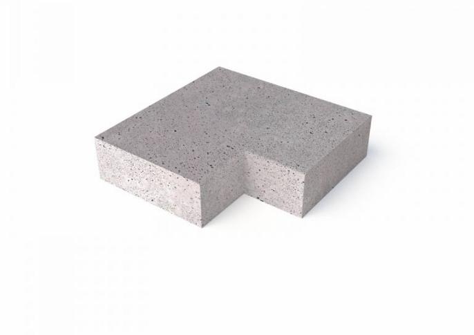 Schellevis Oudhollands TRAP HOEKSTUK 90° (37/15) BINNEN GRIJS 60X60 CM