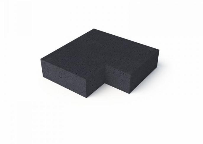 Schellevis Oudhollands TRAP HOEKSTUK 90° (37/15) BINNEN CARBON 60X60 CM
