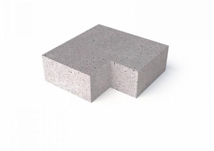 Schellevis Oudhollands TRAP HOEKSTUK 90° (40/20) BUITEN GRIJS 60X60 CM
