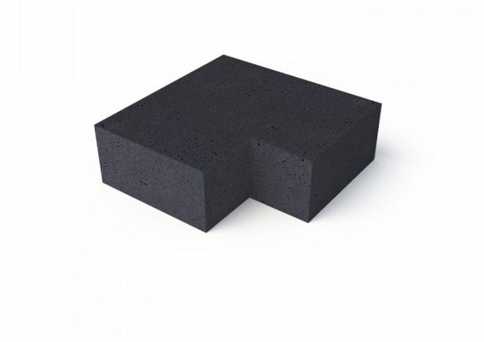 Schellevis Oudhollands TRAP HOEKSTUK 90° (40/20) BUITEN CARBON 60X60 CM