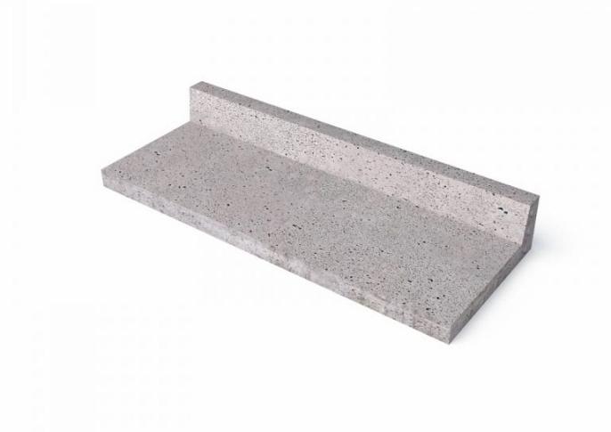 Schellevis Oudhollands TRAPTREDE L-VORM 100X40X15 CM GRIJS