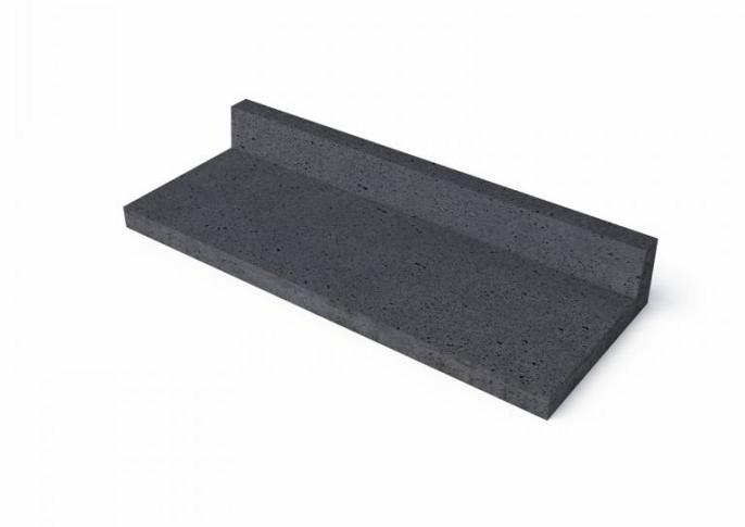 Schellevis Oudhollands TRAPTREDE L-VORM 100X40X15 CM ANTRACIET