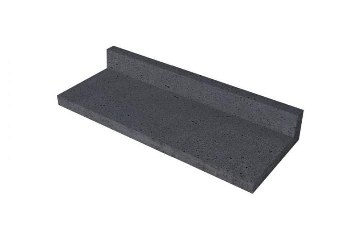 Schellevis Oudhollands TRAPTREDE L-VORM 100X40X15 CM ANTRACIET