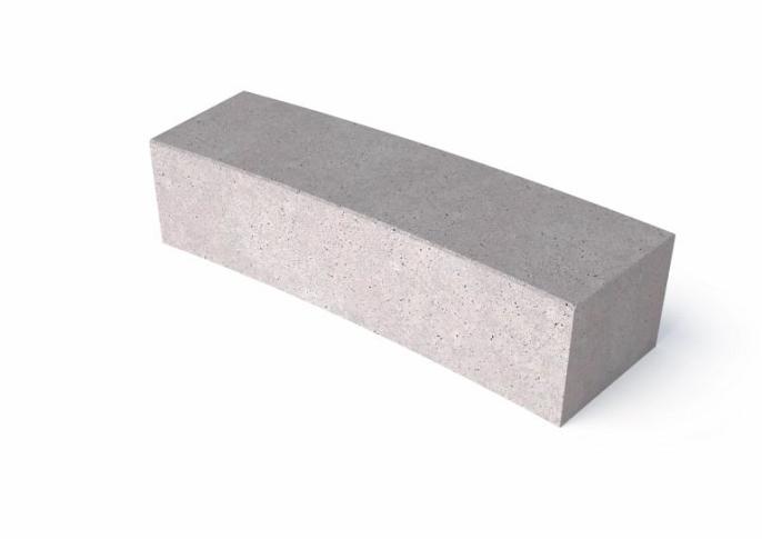 Schellevis Oudhollands Zitelement Gebogen 200x60x47 Grijs