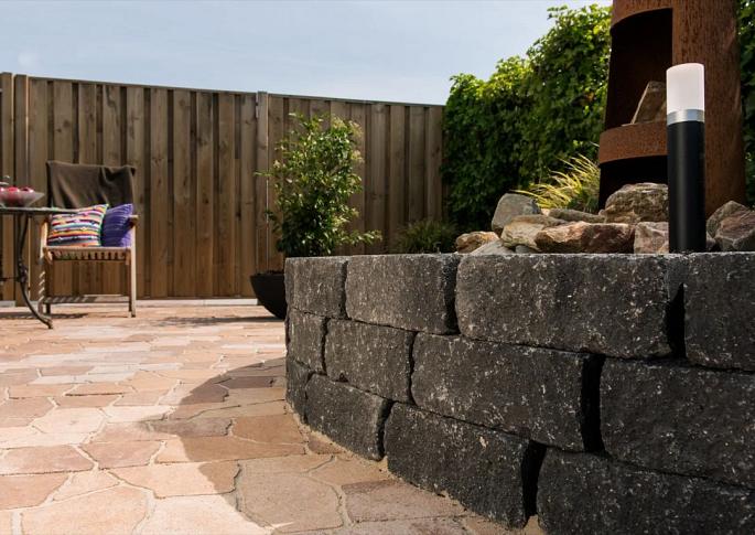 Wallblock Tumble 12x12x30 Antraciet