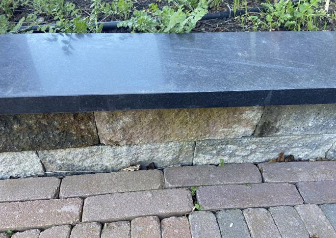Basalt Afdekplaat 20x100x3cm Gezoet
