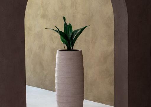 Bordo Modern Vase 90 - Sand - Plantruimte Ø31.5
