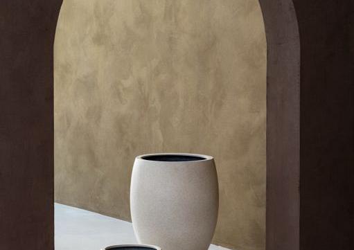 Grigio Low Balloon 40 - Antique White - Plantruimte Ø30