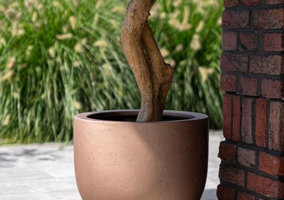 Grigio Metallic New Egg Pot 55 - Bronze - Plantruimte Ø47