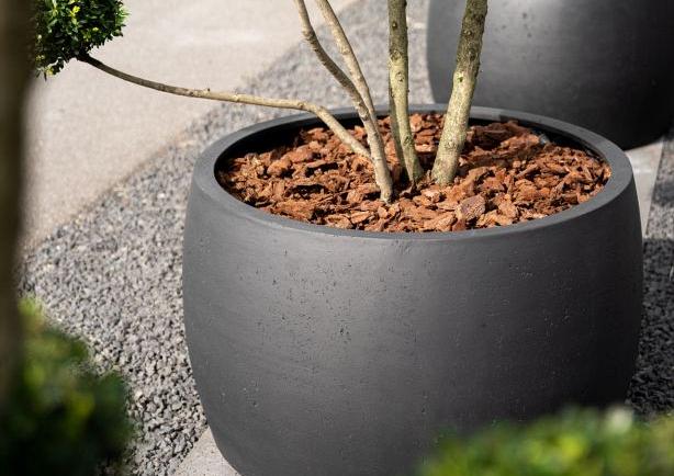 Grigio Modern Bowl 90 - Anthracite - Plantruimte Ø75