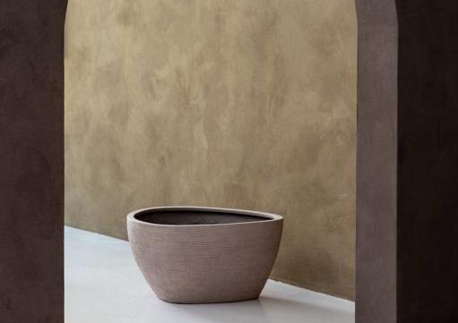Ruvido Organic Low 67 - Sand - Plantruimte Ø48