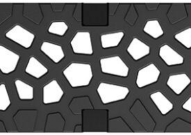 Voronoï rooster gietijzer, 500mm Diamant