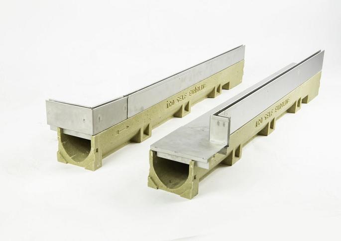 Slotline RVS hk.st inw H=40mm L=850+150