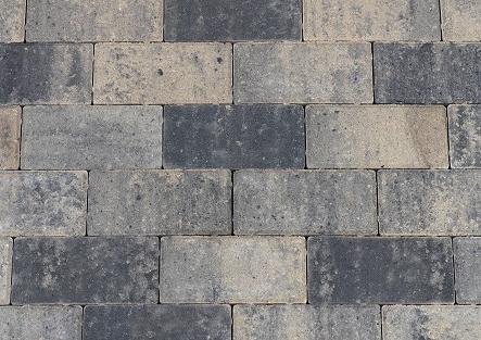 Betonstraatsteen 8 cm grijs/zwart komo