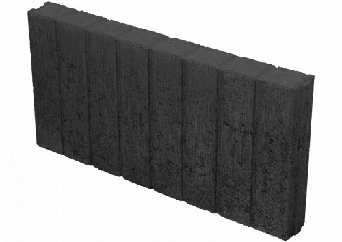 Mini Quadrobandpalissade 6x25x50 cm Zwart