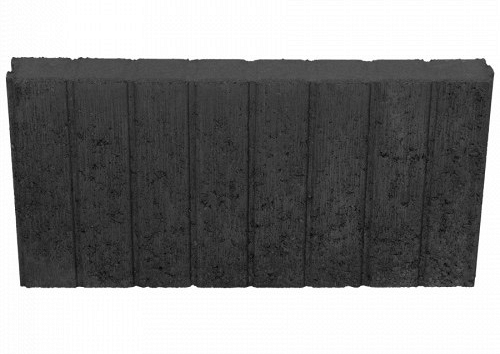 Mini Quadrobandpalissade 6x25x50 cm Zwart