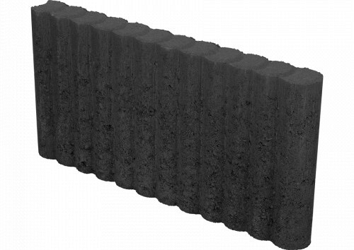 Mini Rondobandpalissade 6x25x50 cm Zwart