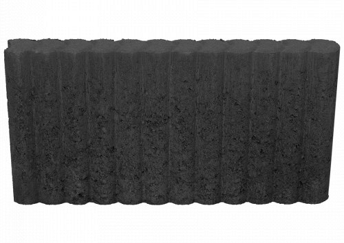 Mini Rondobandpalissade 6x25x50 cm Zwart