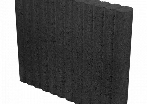 Mini Rondobandpalissade 6x40x50 cm Zwart