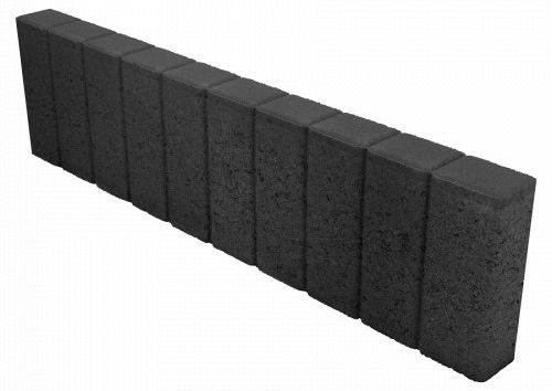 Quadrobandpalissade 8x25x100 cm Zwart