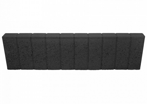 Quadrobandpalissade 8x25x100 cm Zwart