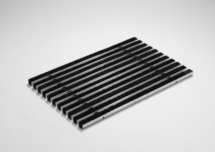 Mat schoonl 100x50x2 CM alum tapijt antr