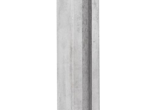 Berton©-sleufpaal Dinkel wit/grijs 11,5 x 11,5 x 278 cm tussenmodel