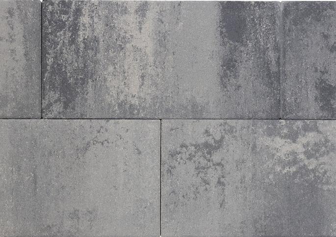 H2O square 60x30x5 cm nero/grey