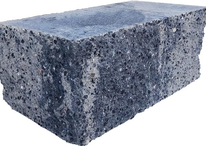 Splitrock hoekstuk 29x13x11 cm grijs/zwart geknipte kopse kant