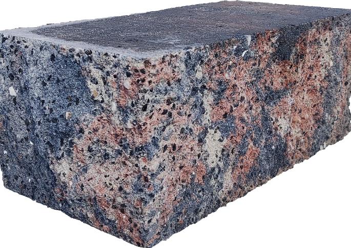 Splitrock hoekstuk 29x13x11 cm tricolore geknipte kopse kant