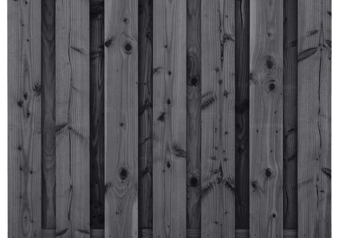 Tuinscherm Wolfsburg, zwart geïmpregneerd douglas, RVS-geschroefd, 15-planks (13+2) 180 x 180 cm
