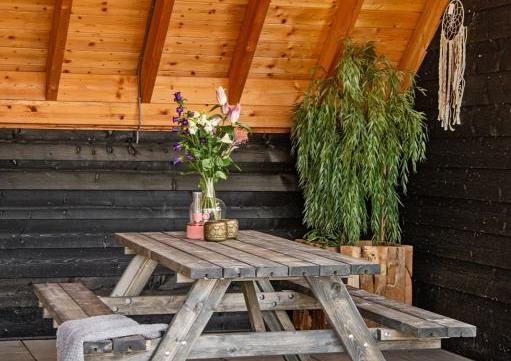 Picknicktafel Basis 180 cm vuren gedroogd, grijs geïmpregneerd