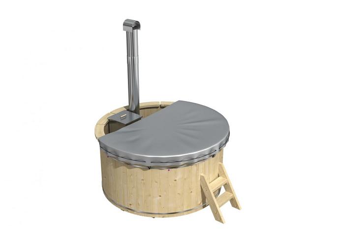 Hottub met interne RVS kachel ø200 cm onbehandeld vuren