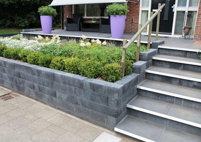 Patioblok Antraciet 60x15x15cm strak - Voorjaarsaanbieding